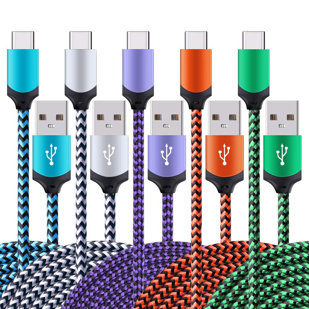 USB C Cable for Iphone 17E 17 Air 16E 16 15 Pro Max 15Pro, Type C Cable Fast Charging Phone Charger Braided Android Cord for Samsung Galaxy S16 S25 S24 Ultra S23 A17 Google Pixel 9A 10 USBC Wire