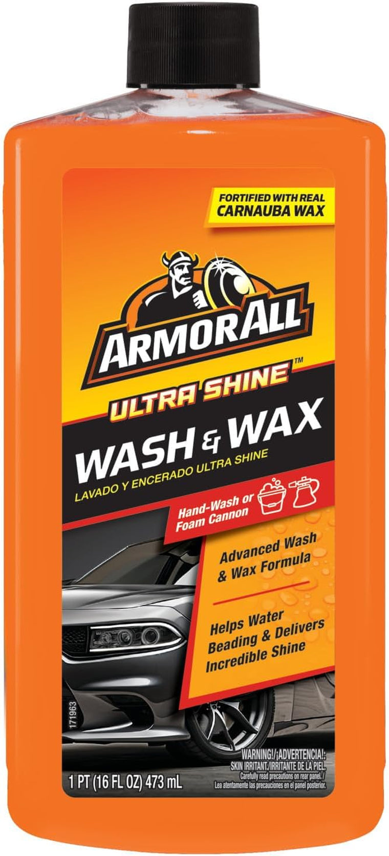Ultra Shine Car Wash and Wax, Car Wax and Cleaner for Cars, Trucks and Motorcycles, 16 Fl Oz